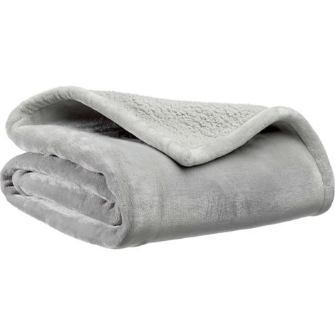 VIVARAISE - Jeté de lit Michka Perle - Couvre-lit douillet double face en polyester (240 x 220 cm) (1/5)