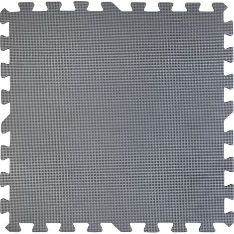 Protecteur de Sol Piscine - 9 Pièces - EVA Gris Anthracite - Protection Anti-perforation 8mm - Pour Piscines Hors-sol et Spas - 50x50 cm (1/5)