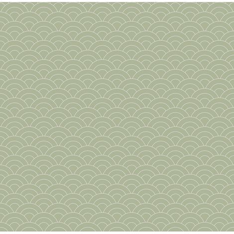 papier peint art déco vert grisé  - Sanders & Sanders (1/3)