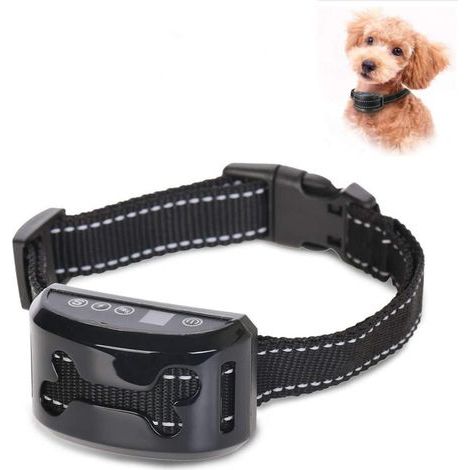 Collier anti-aboiements, entièrement automatique, dressage de chien, capteur, écran LCD, reconnaissance automatique des aboiements, rechargeable, étanche IP67