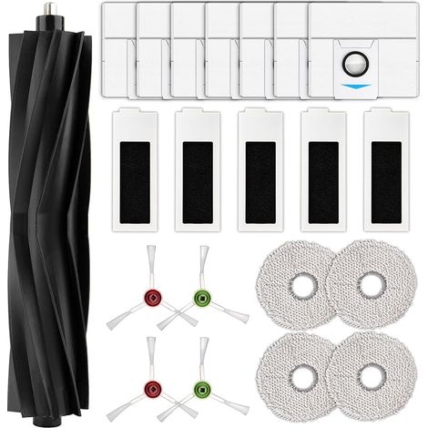 21 pices T20 Omni Pices de rechange pour ECOVACS DEEBOT T20 Omni, T20e Omni, T20 Max, T20 Pro aspirateur robot, 1 brosse rotative 4 brosses latrales 7 sacs poussire, 5 filtres HEPA 4 serpillres (1/5)