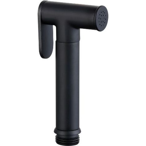 Doccetta tonda shut-off con pulsante a rilascio ottone nero opaco  Tecom