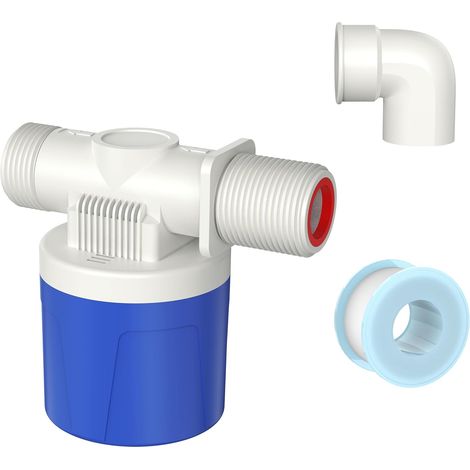 Vanne de contrôle automatique du niveau d'eau intégrée — convient aux réservoirs d'eau et aux aquariums (montage latéral 3/4 pouce). (1/4)