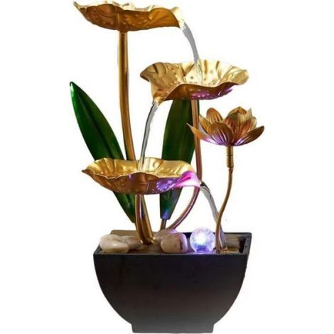 Fontaine De Table - Fontaine USB Pour Méditation Et Relaxation - Avec Éclairage LED Et Pompe Submersible - 1 Pièce (1/5)