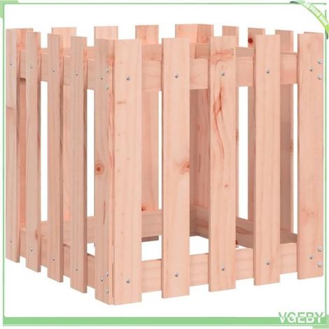 Jardinière - FAFEICY - Design de clôture - Bois de douglas massif - 50x50x50 cm - Carré (1/5)
