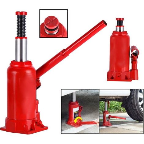 CRIC SOLLEVATORE CRICK IDRAULICO A BOTTIGLIA 5 t TONNELLATE AUTO (1/5)