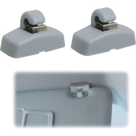 Set of 2 brackets of car for sunshade, hook to clip compatible with VW Caddy Golf Mk4 Sharan Passat Polo Amarok Carry T5 Touran Seat Ibiza Leon Skoda Fabia Octavia Superb 3B0857561B (1/5)