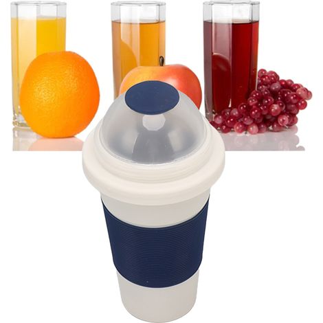 Kein Stromanschluss erforderlich, schnellkühlender Becher, Smoothie-Becher für zu Hause, ermöglicht das Mixen bis zur Eisbildung, Becher zum Einfrieren eigener Säfte und Getränke, Smoothie-Becher. (1/5)
