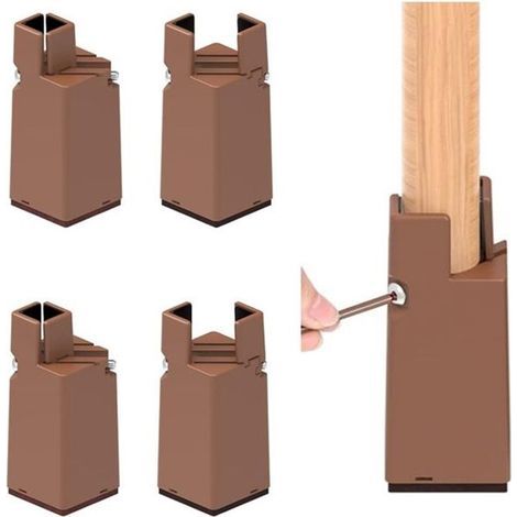 (2 Farben) Möbelfüße – Nicht spezifiziert – 4 Stück – Verstellbar – Höhe 10 cm – Hartplastik (1/5)