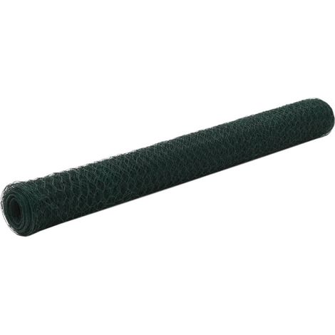 Filiyano-Filet à poules en acier avec revêtement PVC vert 25 x 1,2 m (1/4)