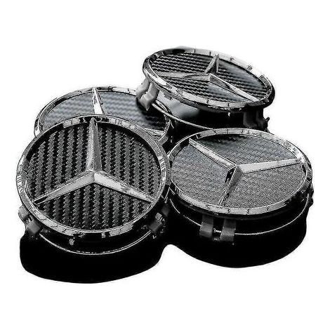 Enjoliveurs de moyeu central de roue en alliage Mercedes 75 mm, lot de 4 pièces