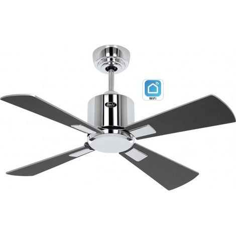 Ventilateur de plafond CasaFan 948041W ECO NEO III 92cm wenge et Argent avec WiFi (1/5)