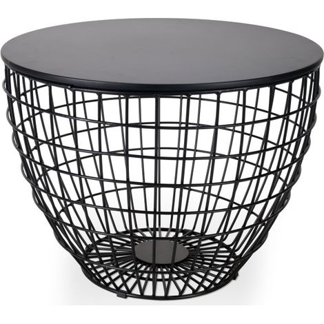 EMA Couchtisch aus schwarzem Metall Ø60cm