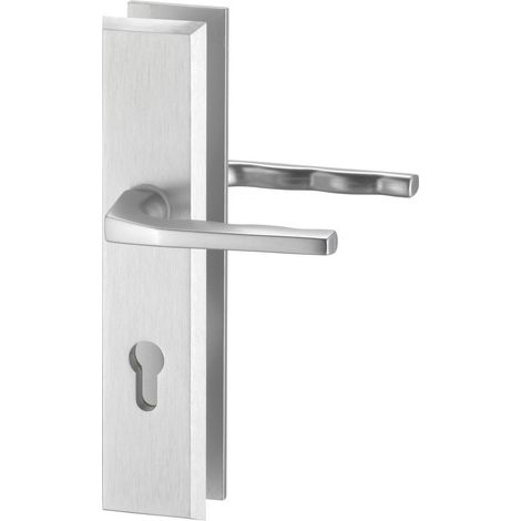 EDI Schutz-Drückergarnitur mit Langschild Alpha 8770, Aluminium