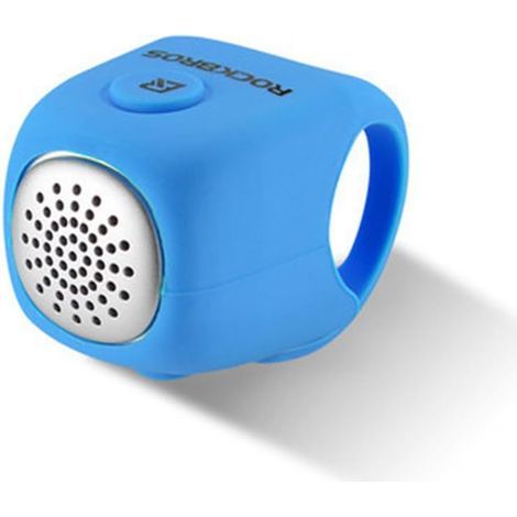 Sonnettes Électrique Vélo, Klaxon Vélo Électronique, Mini Avertisseur Sonore Cloche Étanche Bell 80dB, Universelle Fixation Élastique en Silicone (bleu) (1/5)