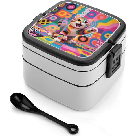 Boîte à bento empilable pour chats avec couvercles, lunch (1/5)
