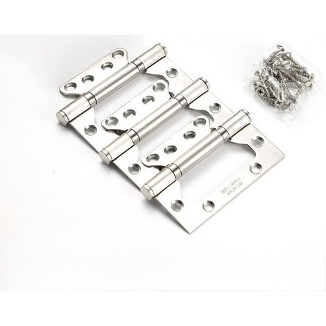 Türbänder aus Edelstahl, für Eingangstüren und Schlafzimmertüren, 100 mm x 38 mm x 2 mm (3 Stück)