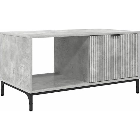 Maison Exclusive - Tavolino da salotto con cassetto Grigio cemento 90 x 49 x 46 cm