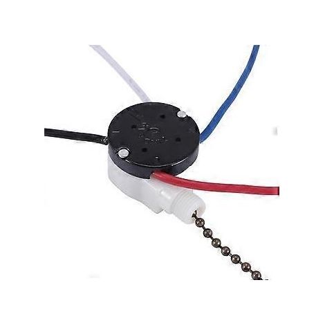 Kit d'interrupteur pour ventilateur de plafond à 3 vitesses et 4 fils, interrupteur à tirette avec cordon en bronze ZE-208S (1/4)