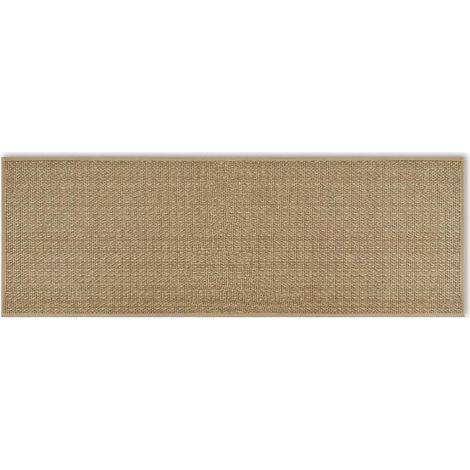 Tapis de Cuisine Devant Evier Antidérapant en Caoutchouc et Lavable. en Jute. Lin. Brun. 44 x 120cm (1/5)