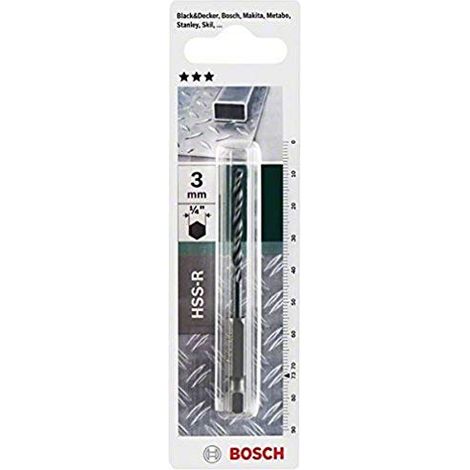 Bosch Home and Garden 2609255140 - Punta per trapano in metallo, diametro 3 mm (1/4)