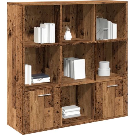 Bücherschrank Altholz-Optik 98x29x97,5 cm Holzwerkstoff