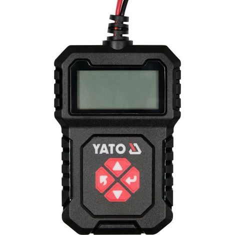 Yato YT-83114 tester de batería negro 12V con pantalla LCD