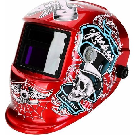 Automatische Schweißmaske, Schweißhelm mit 2 Linsen und 2 einstellbaren Schattierungsfiltern, DIN 9-13 für MIG TIG MAG Lichtbogenschweißen [Energieklasse A+++] (1/5)