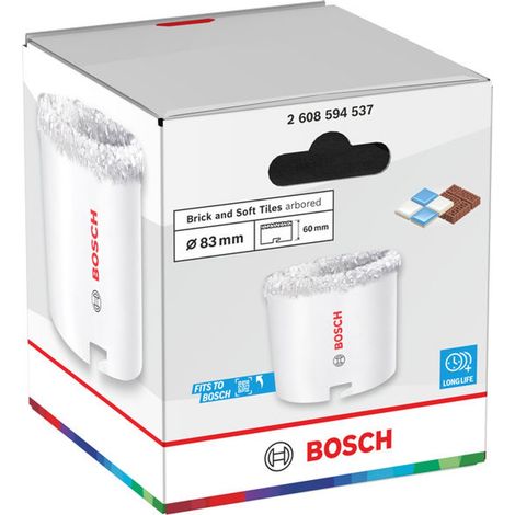 Bosch Lochsäge mit Aufsteckhalter Brick and Soft Tile, 83 x 60 mm