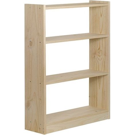 Etagère bibliothèque pin 4 tablettes H120.7 x L79.6 x P25cm ASTIGARRAGA (1/2)