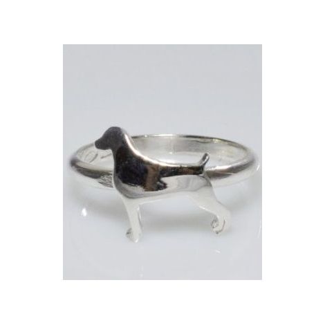 Weimaraner Ring aus Sterlingsilber