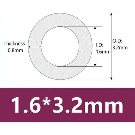 Tuyau flexible en caoutchouc et silicone qualité alimentaire, tube PVC haute qualité, dimensions 1,6 mm x 3,2 mm, longueur 5 mètres
