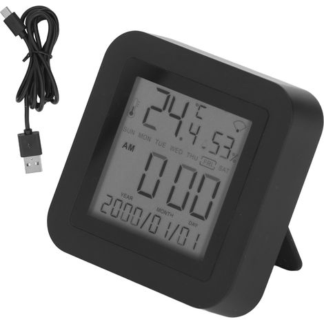Hygromètre intelligent WiFi avec écran, thermomètre infrarouge, contrôle à distance, capteur de température et humidité, DC5V (1/5)