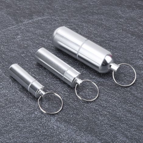 Boîte à médicaments portable, porte-cotons-tiges en alliage d'aluminium, récipient à médicaments en métal étanche à l'eau et à l'air, boîte à cure-dents originale