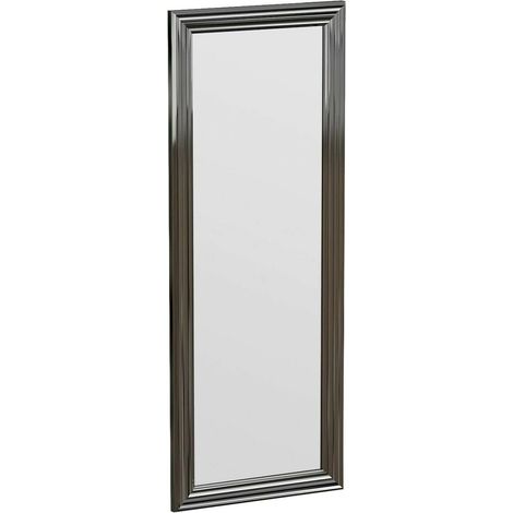 Dmora - Specchio Adrastea, Specchiera, Articolo d'arredo a muro, Decorazione con specchio, 40x3h105 cm, Argento, con imballo rinforzato, con imballo rinforzato