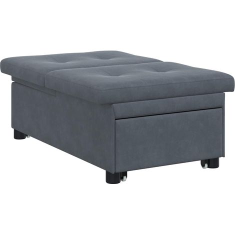 Maison Exclusive - Divano letto Grigio scuro 194 x 67 x 82 cm Velluto (1/5)