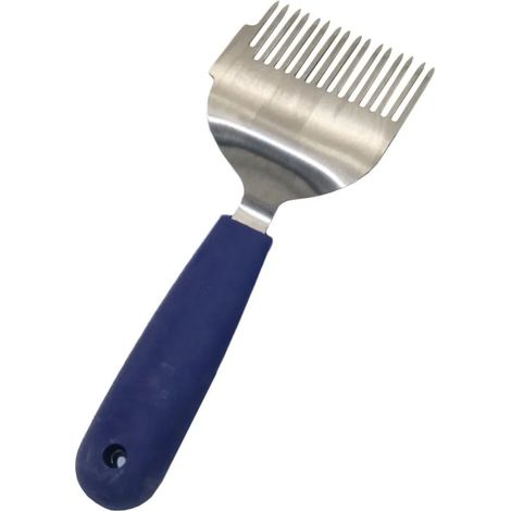 Fourchette à désoperculer/fourchette à miel en acier inoxydable avec manche en plastique (1/5)
