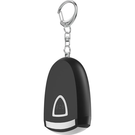 Alarme personnelle Rechargeable Alarme de sécurité personnelle avec Lampe de Poche LED Sécurité pour l'extérieur Autodéfense Porte-clés 125dB Loud Sécurité d'urgence pour Les Femmes Noir (1/5)