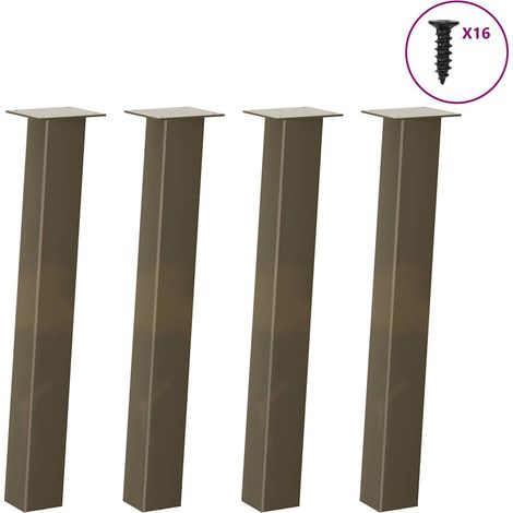 Konsolentischbeine 4 Stk. Naturstahl 72 cm Stahl