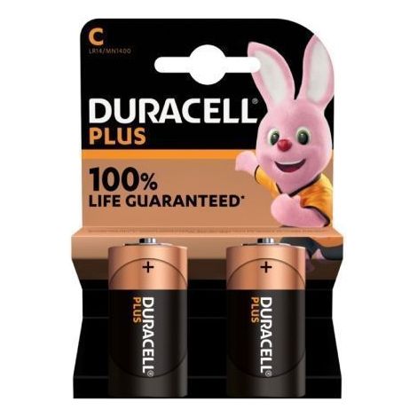 DURACELL PLUS POWER PILA ALCALINA C LR14 BLISTER2