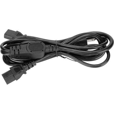 Câble d'alimentation pour ordinateur, connecteur mâle 5-15P vers double IEC320 C13 femelle en forme de Y, prise américaine, 125-250 V, 2 m / 6,6 pi (JD3263)