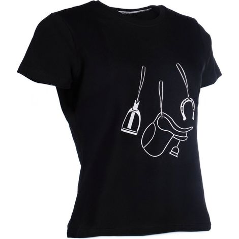 XXL, verde: T-shirt da donna in cotone con stampa Elements