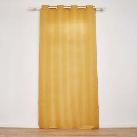 Rideau à Œillets "Zeline" 140x260cm Jaune (1/5)