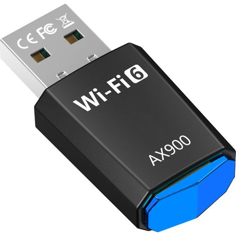 Potente chiave WiFi 6 AX900 Mbps - Chiave WiFi per PC Dual Band 2,4 GHz/5 GHz, chiavetta WiFi, adattatore WiFi USB compatibile con Windows 11/10/8.1/8/7