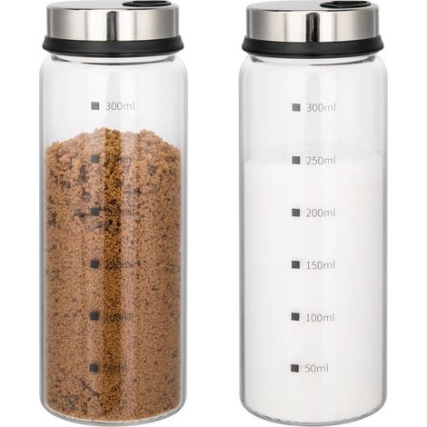 Gewürzgläser mit Schraubverschluss – 300 ml – Borosilikatglas – 2 Stück (1/5)