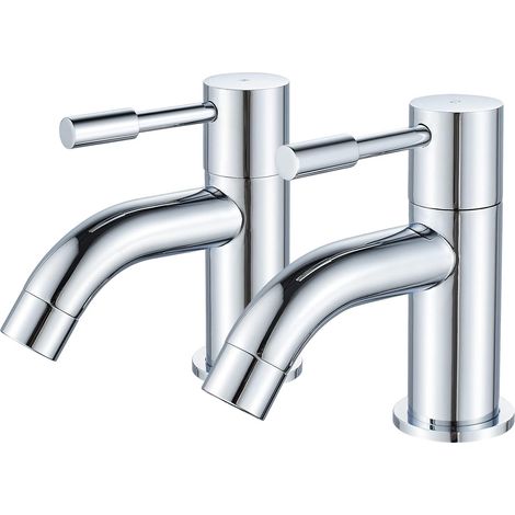 2 mitigeur pour vasque - 1/2" - laiton - chromé - eau froide (1/5)