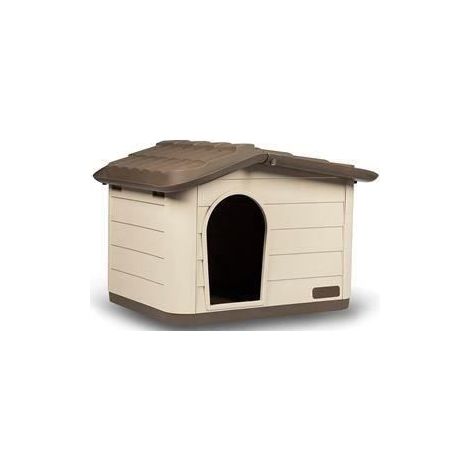 KERBL - Outdoor Cat House - 60 x 51 x 41 cm - Mocha and Brown - Plastic
