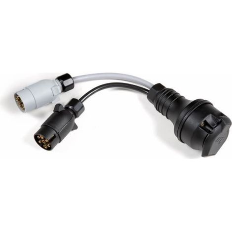 BAGUE AUTOMOBILE A0039 12V REMORQUE REMORQUAGE 12N 12S PRISES À 13 BROCHES FICHE ADAPTATEUR SIMPLE