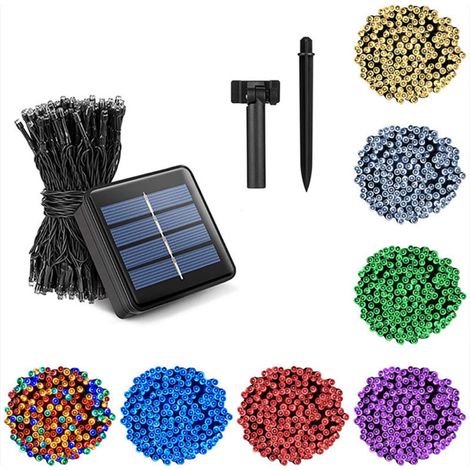 Guirlande Lumineuse Solaire - 200 LED - 72 Pieds - 8 Modes - Pour Jardin Extérieur Fête Mariage Décoration (1/5)