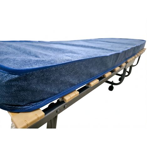 Brandina Pieghevole Professionale 80x200 con 15 Doghe e Materasso H10 cm inverno/estate - Misura: 80x200 Fuori misura (1/5)